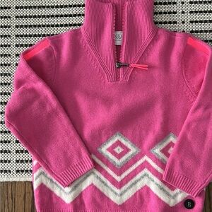 Bogner Pink Kids Sweater with Geometric Design